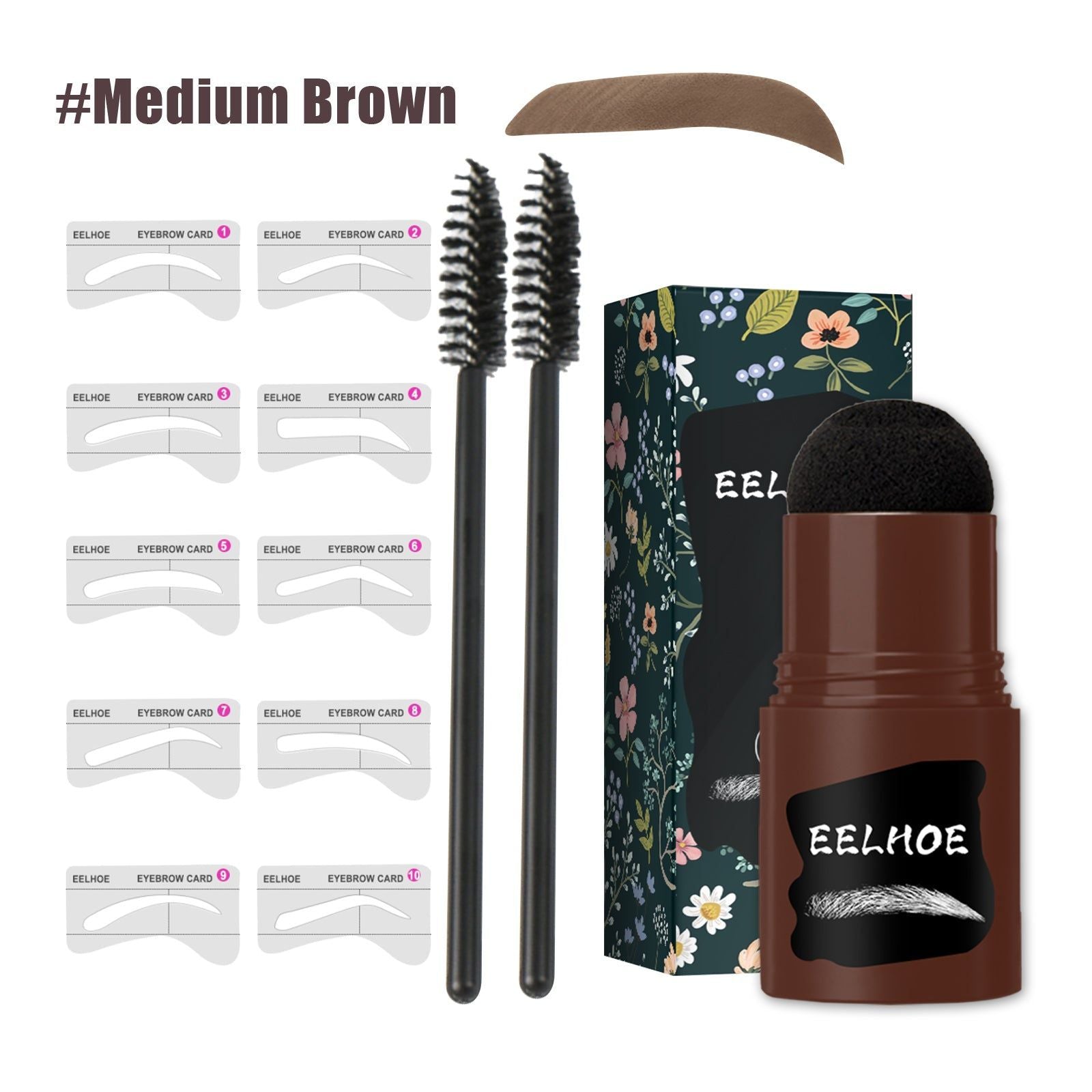 Brow Print Set, Natural Hairline Powder, Eyebrow Makeup and Contour, Easy & Flawless ,1set