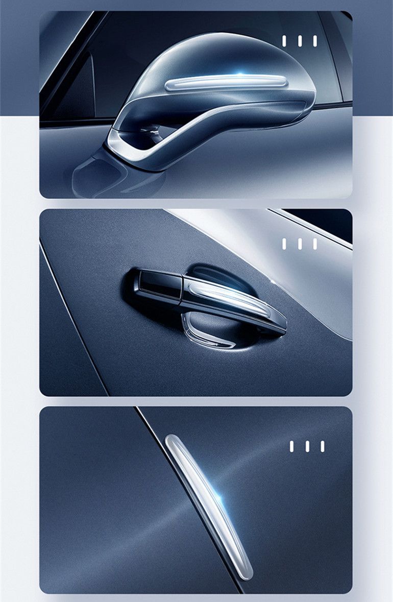 4Pcs Car Door Protector Automobile Anticollision Strip Invisible Edge Guard