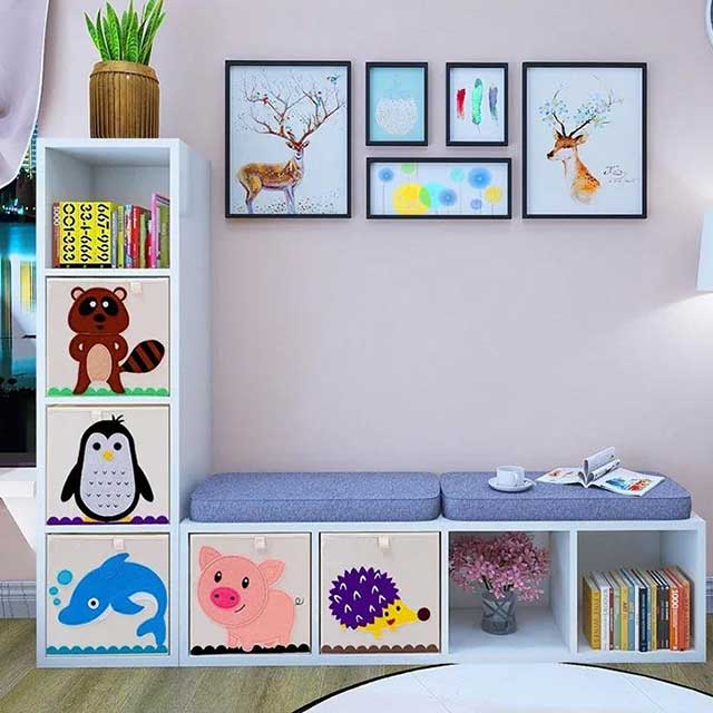 Animals Folding Kid Storage Box & Toys Organizer - Cute, Collapsible Storage Solution for Toys, Clothes & More