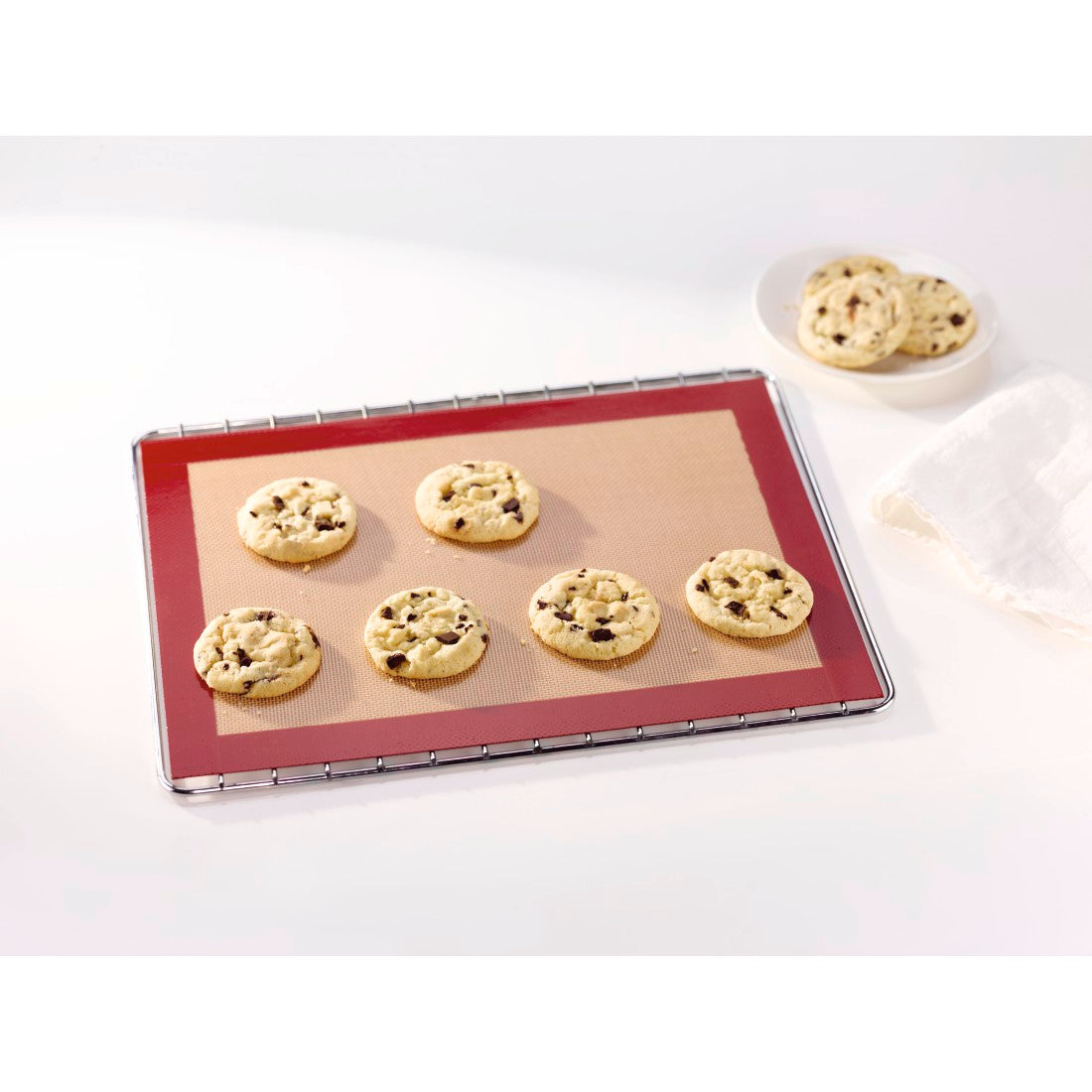 XAVAX 111470 Silicon Baking Mat, Square, 40 x 30 cm, red-brown