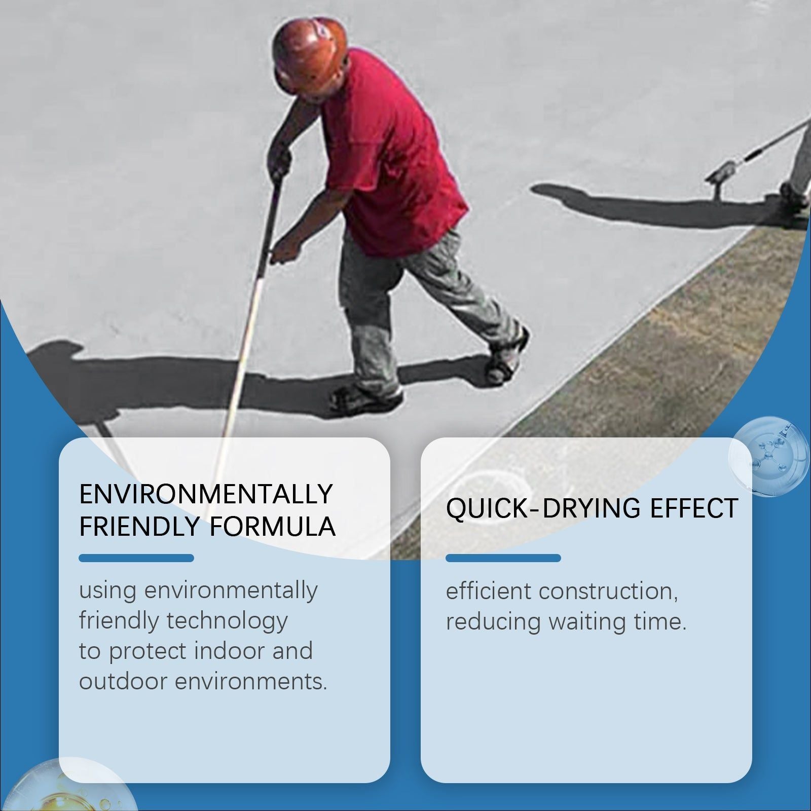 Quick Drying Floor Paint, Waterproof, Indoor Outdoor Cement, Easy Application ,1 set