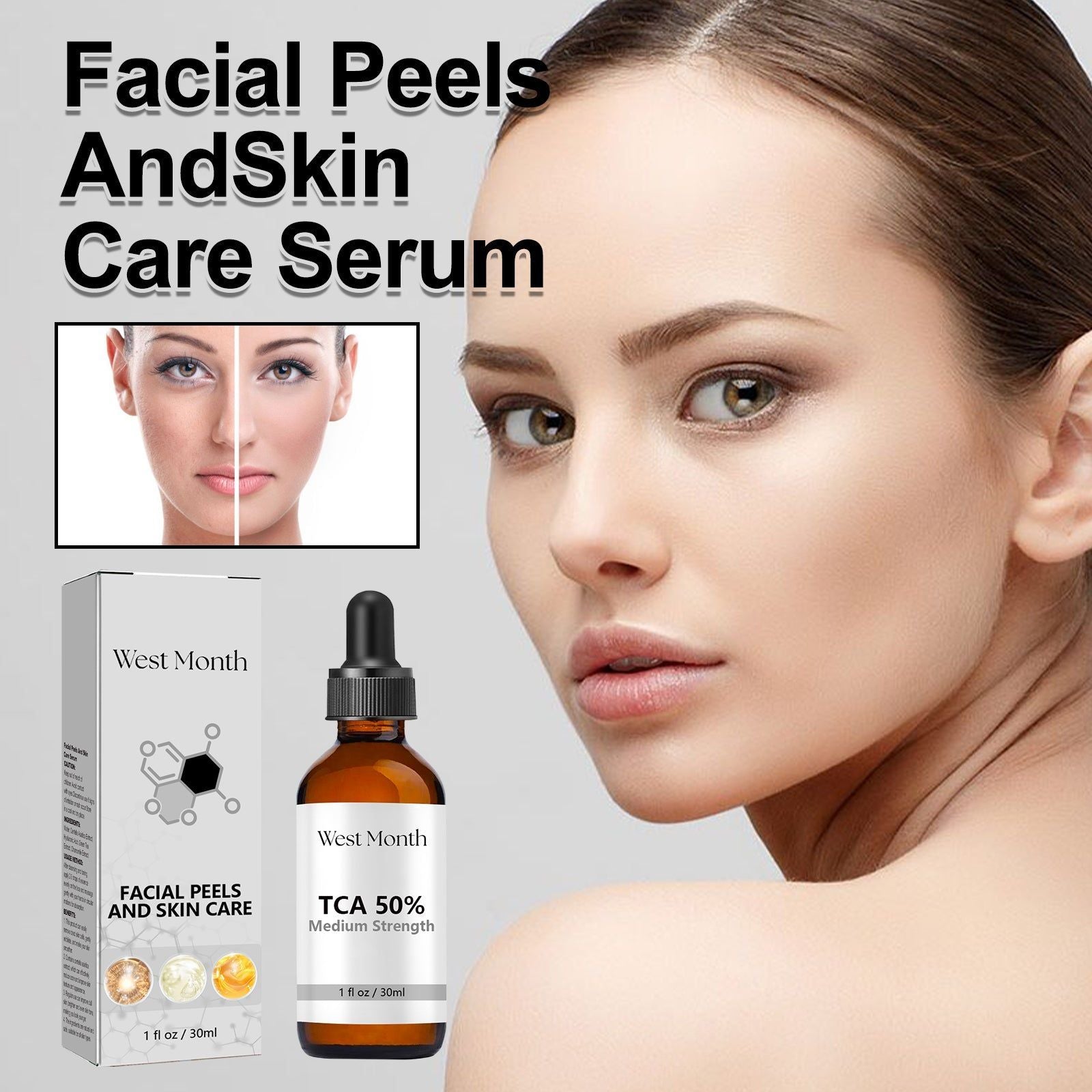 Brighten Skin Serum for Acne Marks, Clear Pores, Natural Face Treatment ,30ml