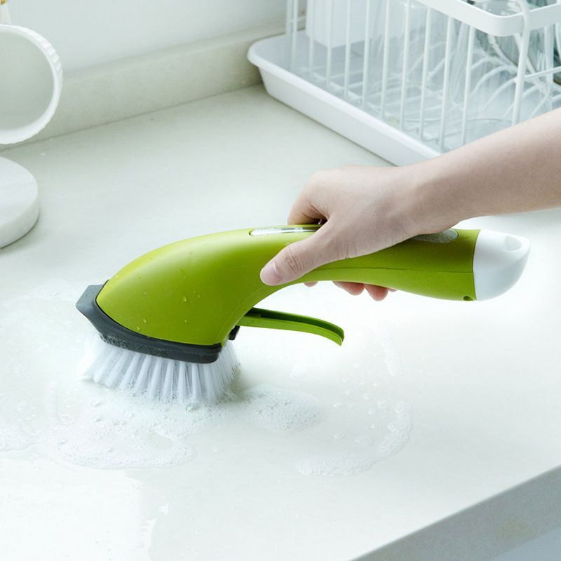 Long Handle Kitchen Cleaning Brush Refill Liquid Soap Washing Scrub Brush