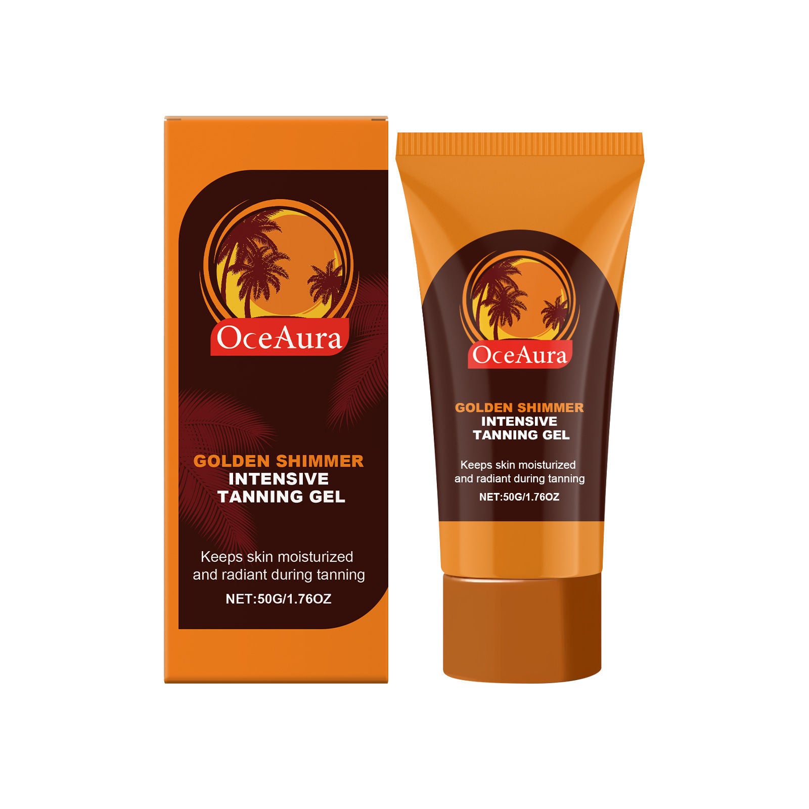 Black Gel for Outdoor Tan, Moisturizing Luster, Skin Glow, Tanning ,50g