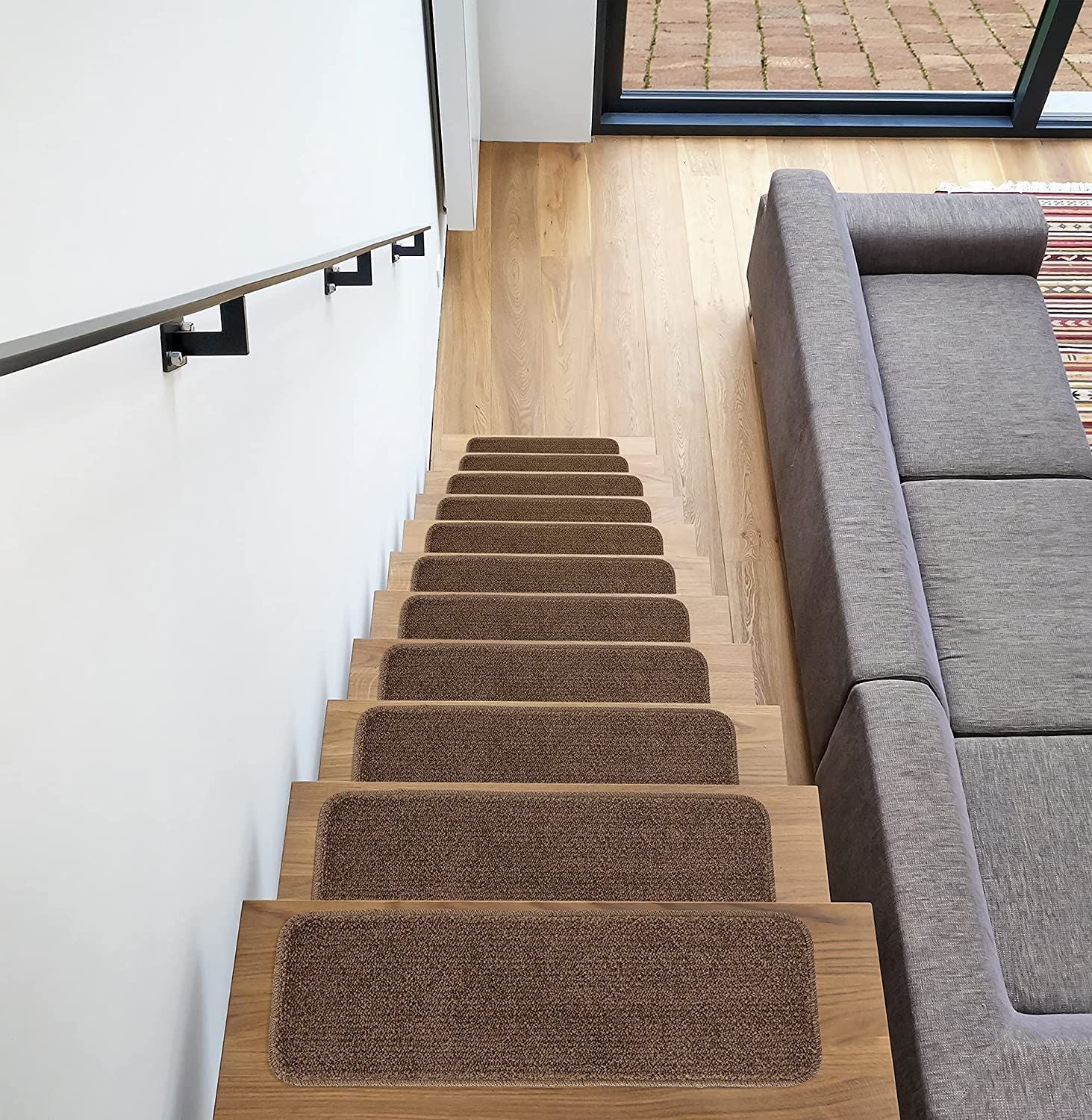 AIESY® Beautiful Microfiber Anti Slip Utility Ribbed Stair Treads