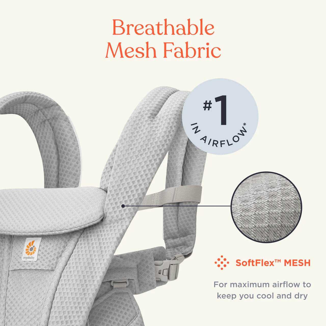 Ergobaby Omni Deluxe Mesh - Soft Olive