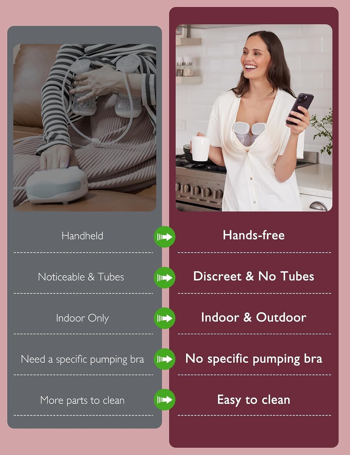 Momcozy S9 Pro Wearable Breast Pump - Double Grey