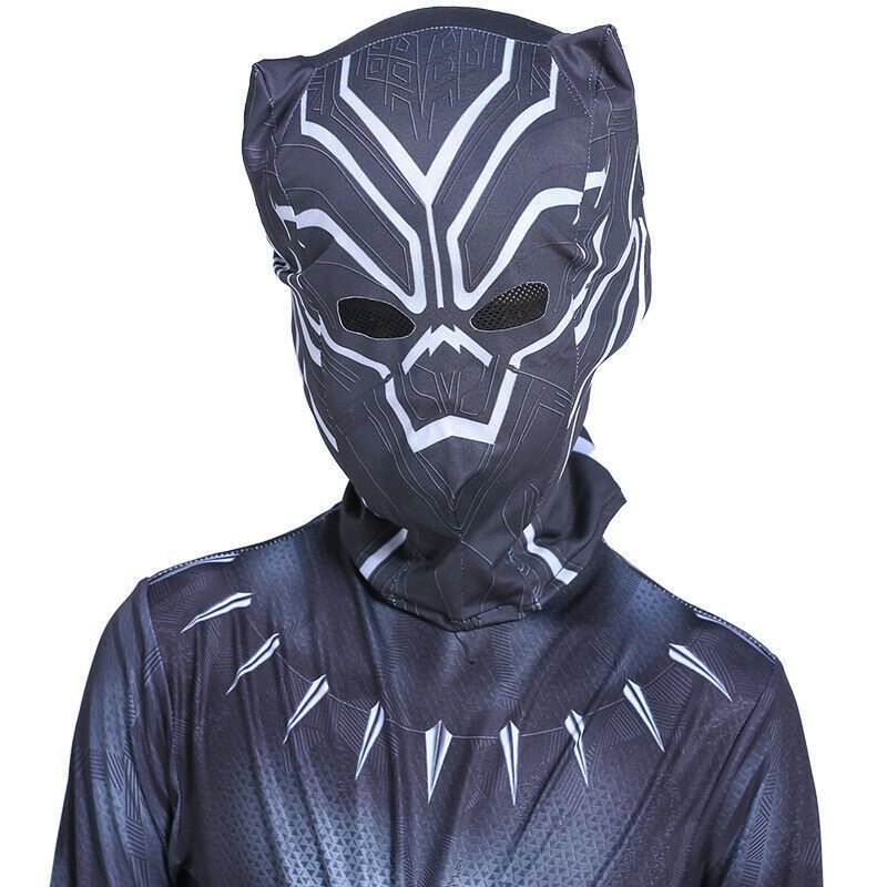 Black Panther Cosplay Suit Kids Halloween Cosplay Costume Superhero Fancy Dress Outfit