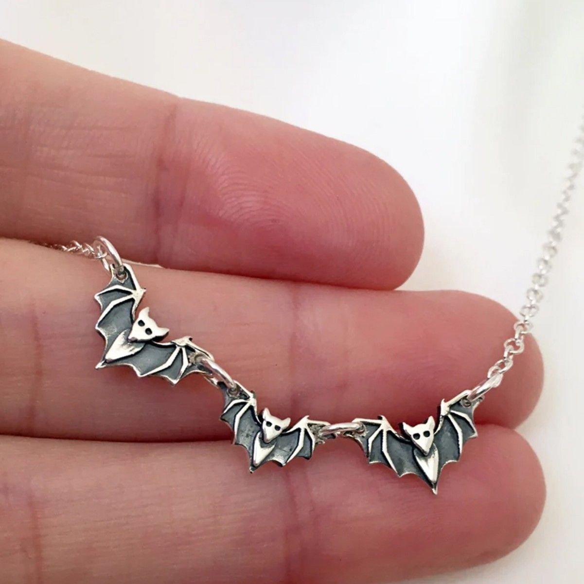 Bat Pendant Necklace Halloween Women Accessories Mothers Day Gift