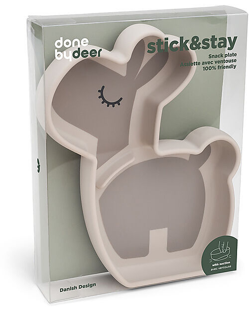 Done By Deer Silicone Stick&Stay Snack Plate Lalee Sand