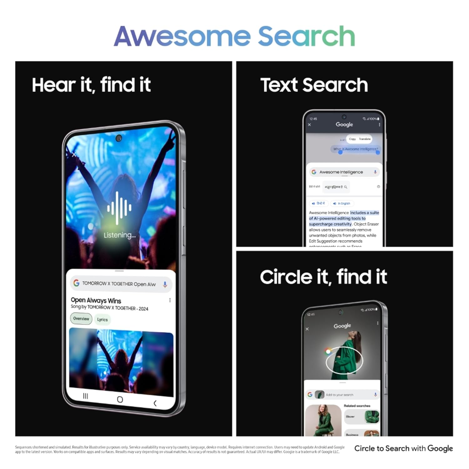 هاتف ذكي Samsung Galaxy A56 5G بنظام Android باللون الرمادي الداكن، ذاكرة وصول عشوائي (RAM) سعة 8 جيجابايت، كاميرا مزودة بتقنية الذكاء الاصطناعي، شاشة AMOLED