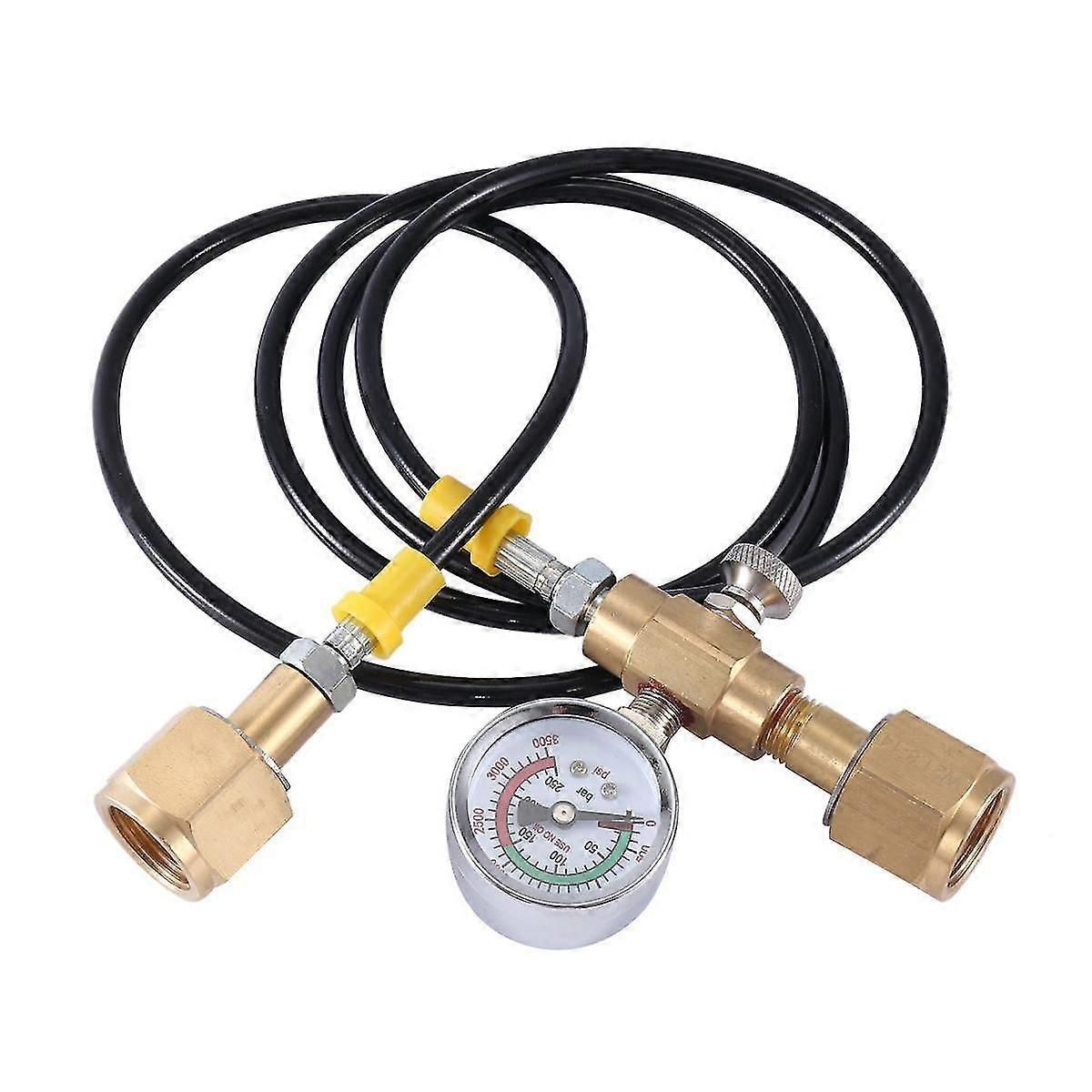 Argon Co2 Refilling Station Charging Adapter To Small Welding Tanks,w/ 1.5 Meters Soft Hose 250bar