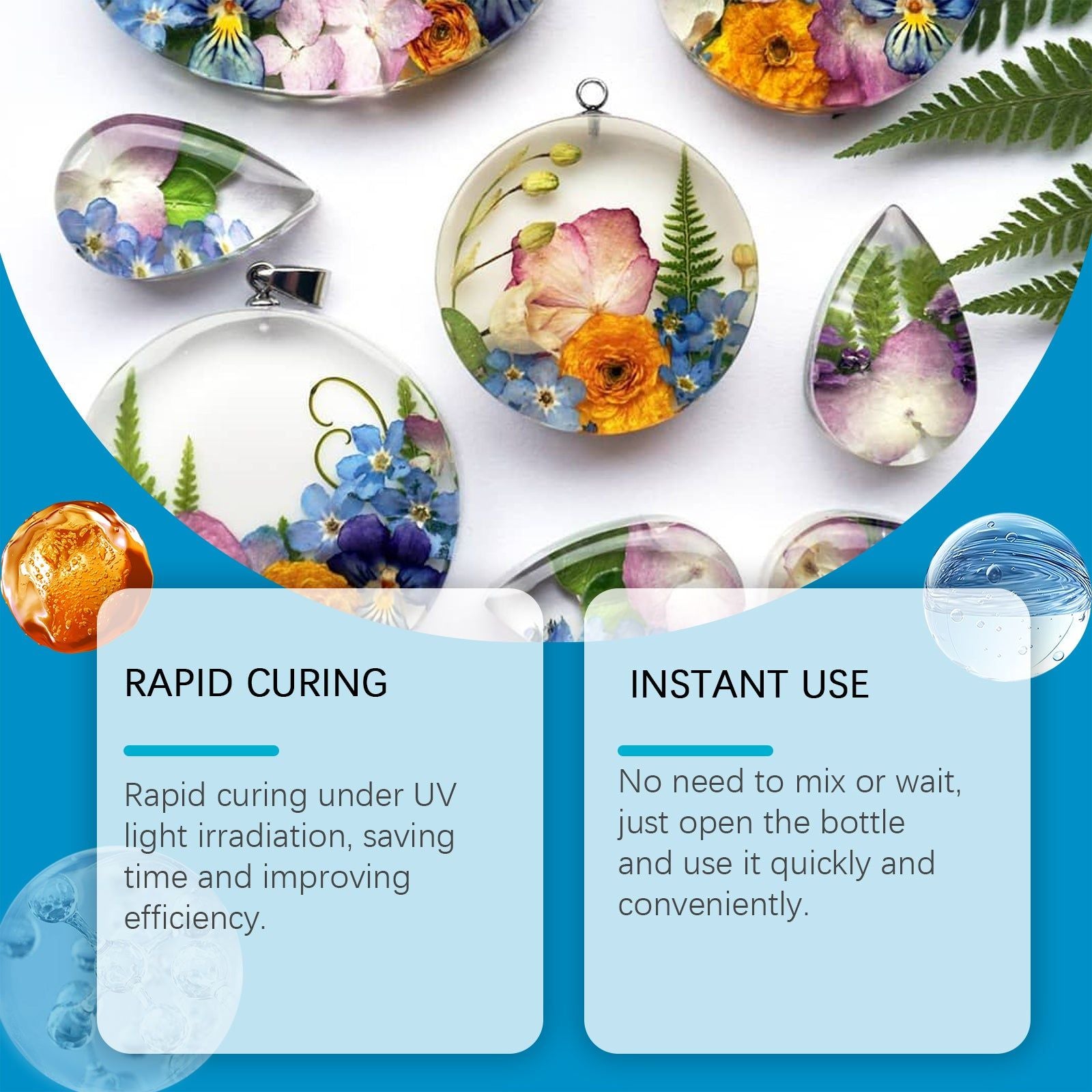 Create Stunning DIY Handmade Jewelry with Clear Resin Glue, Quick Dry, Waterproof ,100g