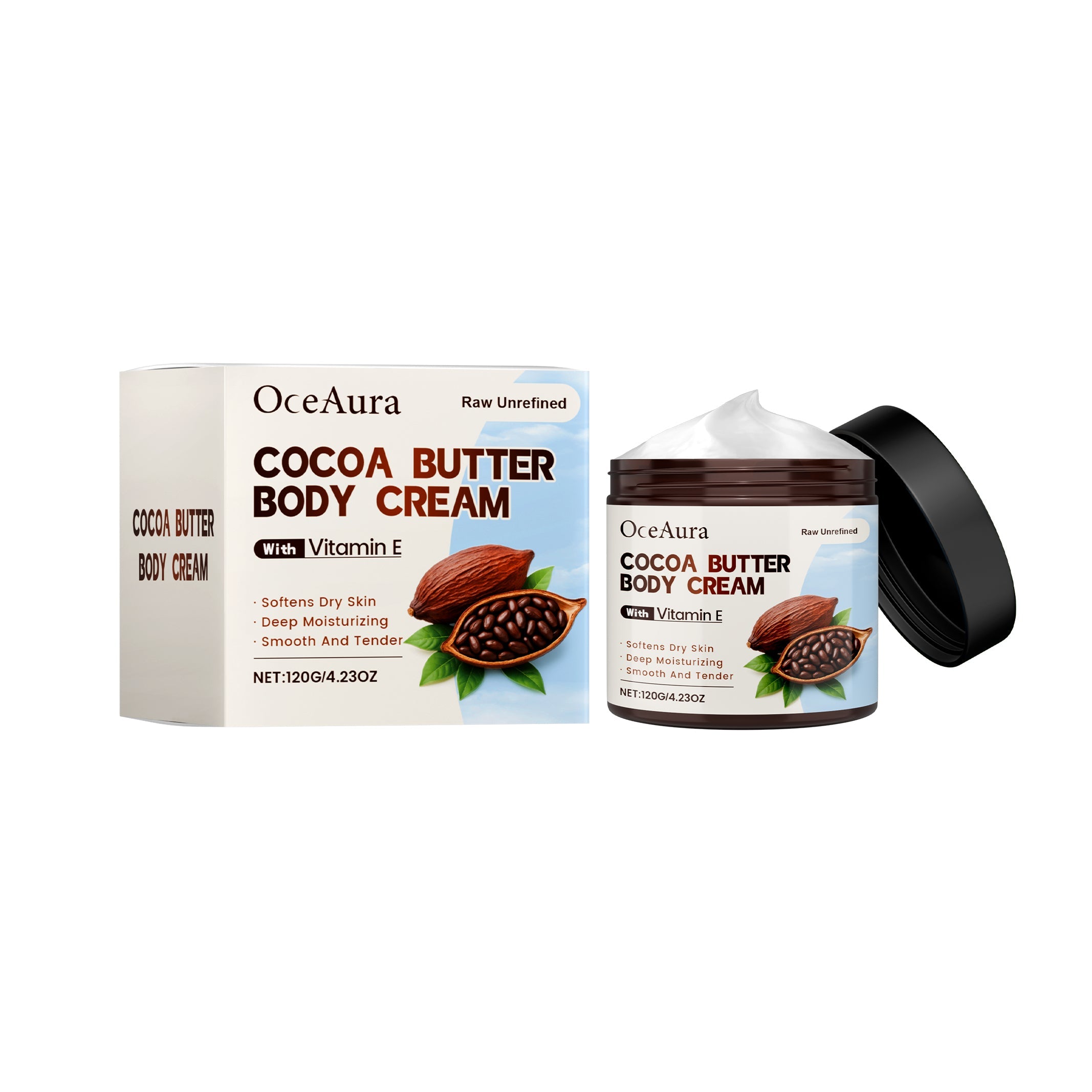 Cocoa Butter Body Care Moisturizer, Deep Hydration, Nourishes & Smooths Skin ,120g