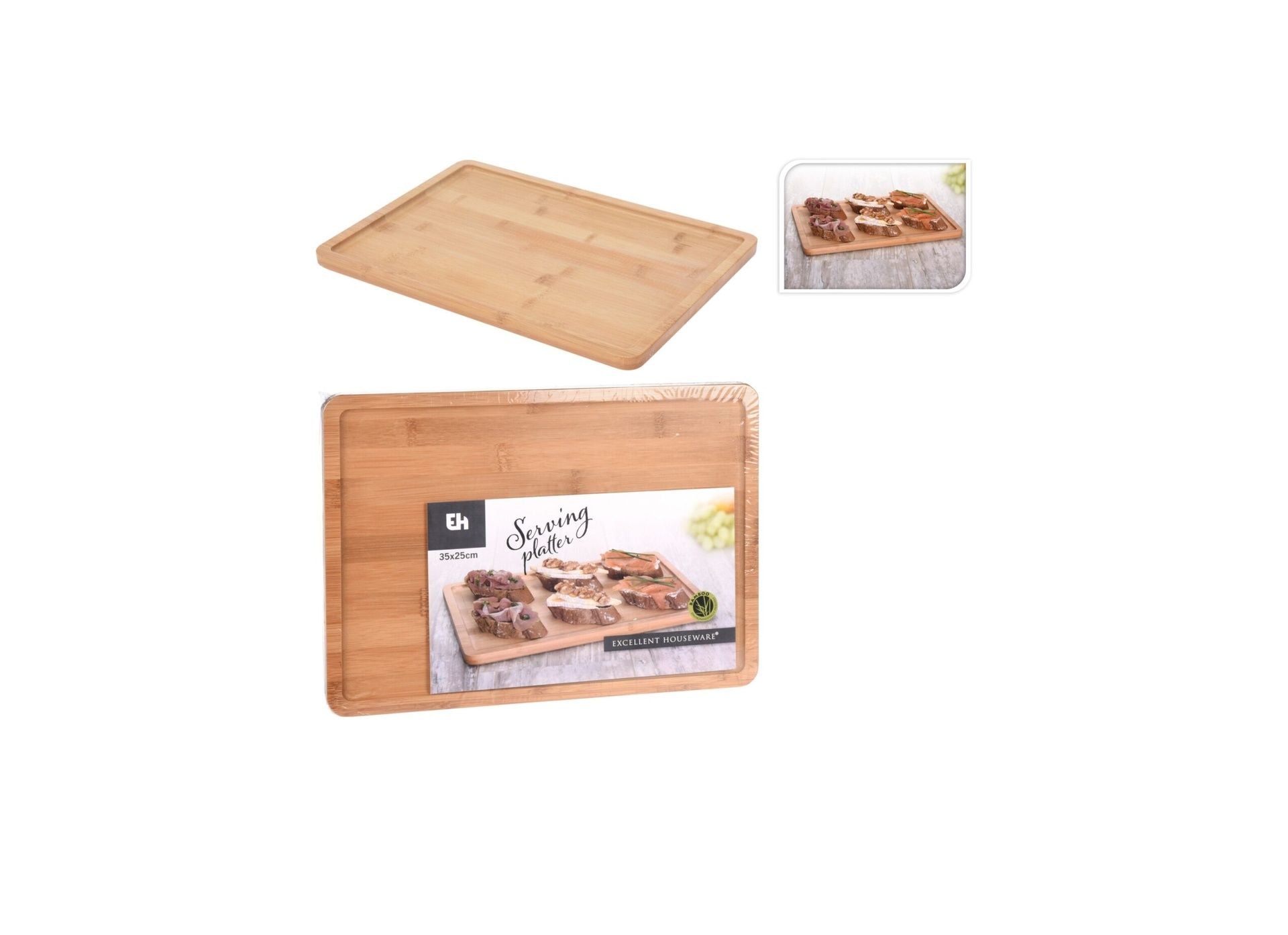 Casabella Bamboo Serving Tray