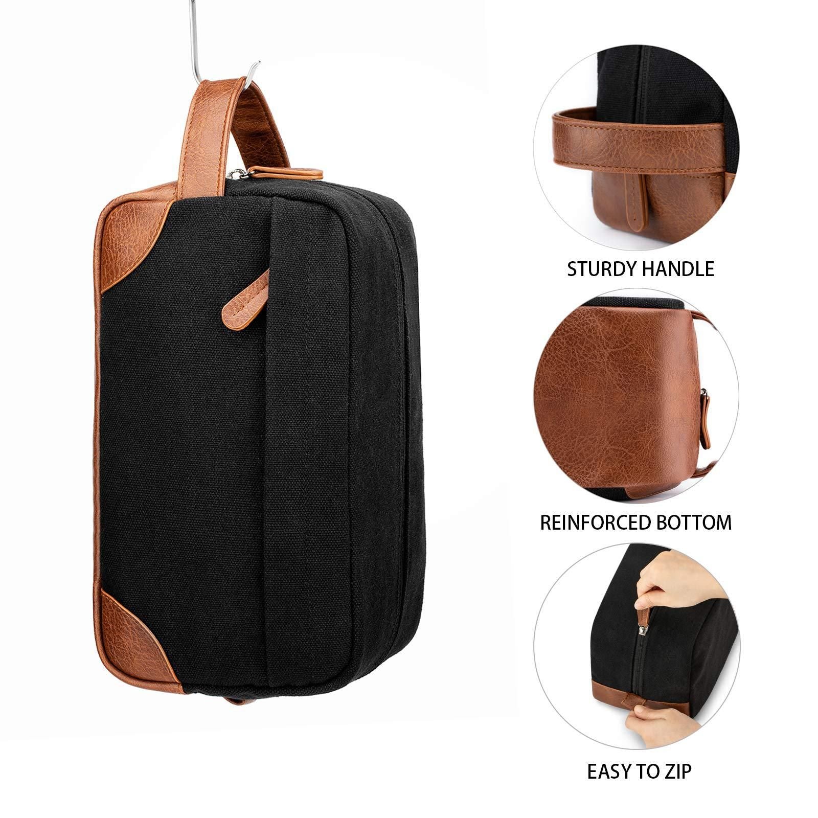 Toiletry Bag Water Hanging Dopp Kit Resistant Canvas Shaving Bag for Travel