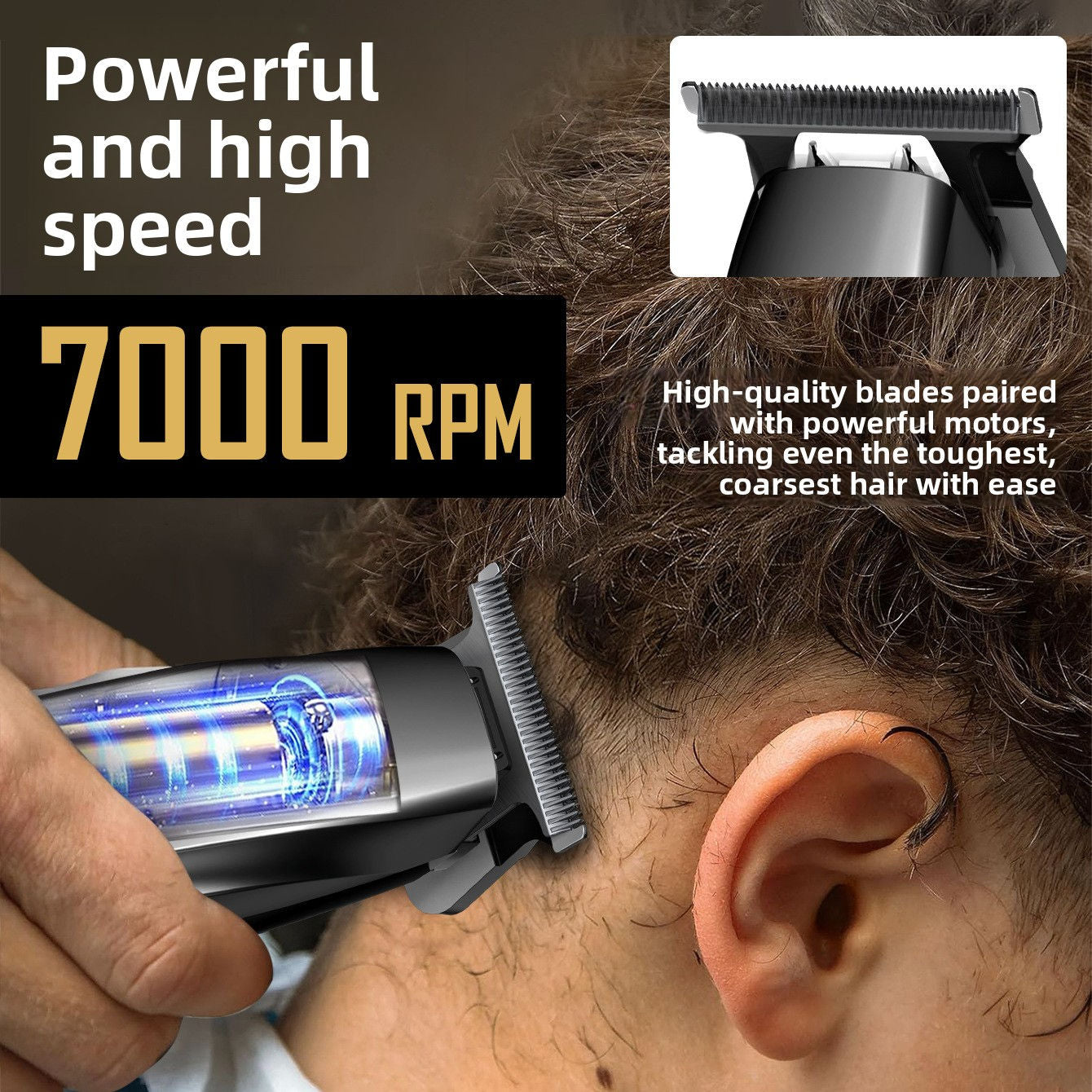 12-in-1 Hair Clipper Trimmer Kit with Ceramic Blade for Men