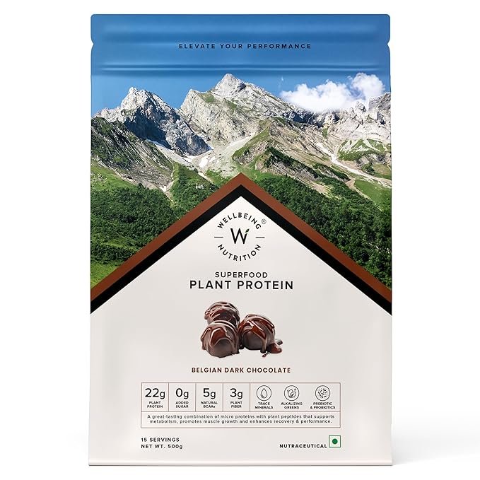 Wellbeing Nutrition Superfood Plant Protein Belgian Dark Chocolate