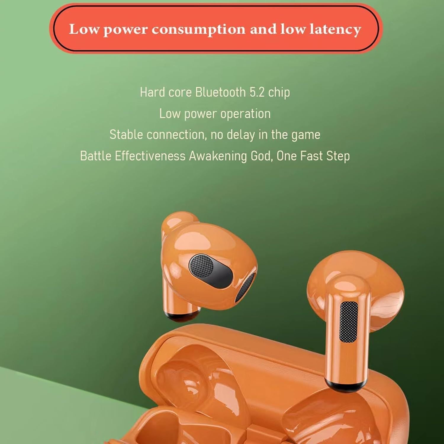 Wireless Earbuds Retro Clock Display Noise Reduction Stereo Sound Multifunction Earphone