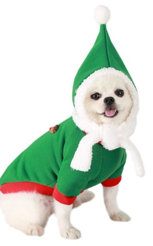 2pcs Pet Clothes Hat Kit Christmas Dogs Snowman Cosplay Dress Pets Costume