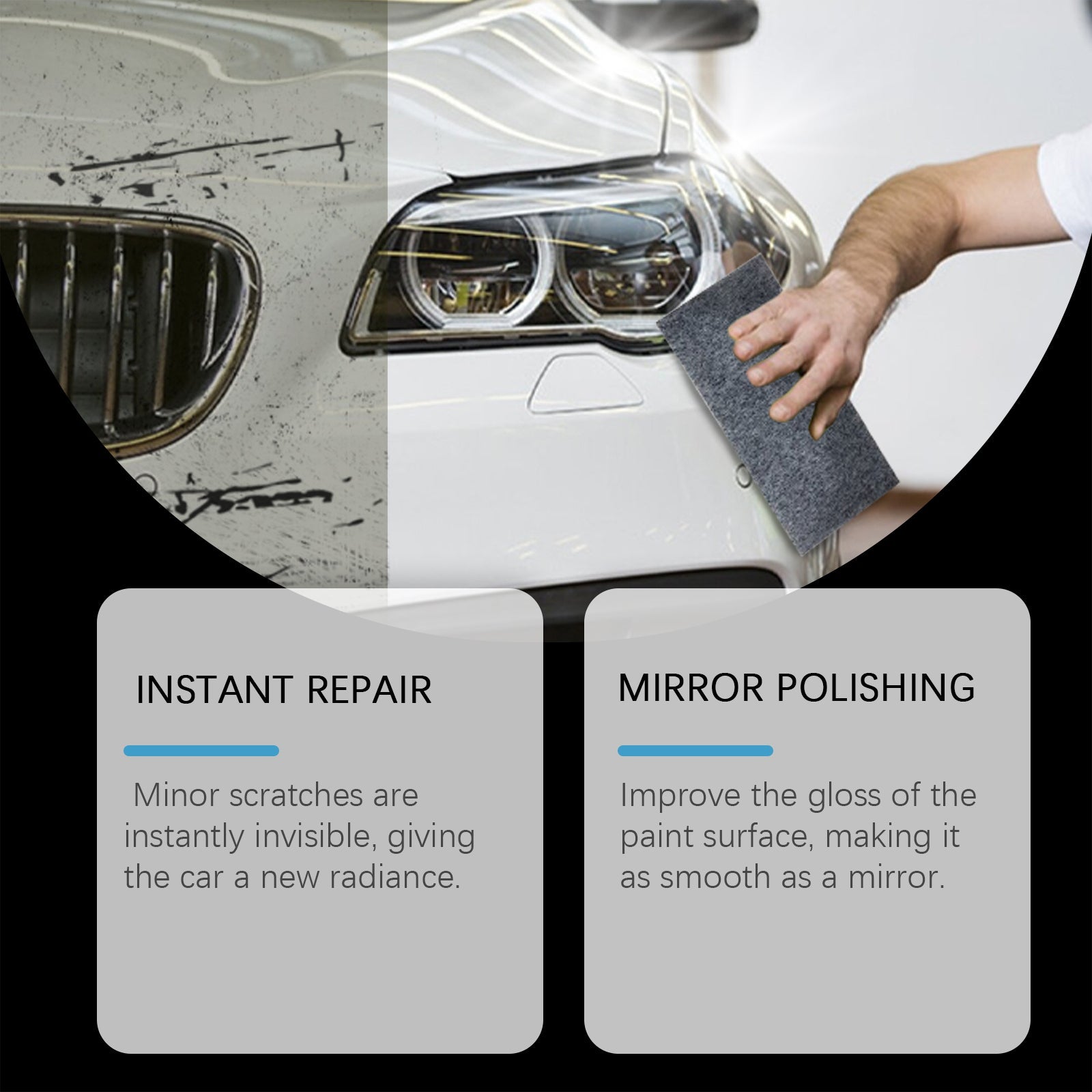Car Scratch Repair Kit, Instant Scratch Fix, Glossy Finish, Easy Touch-Up ,1set