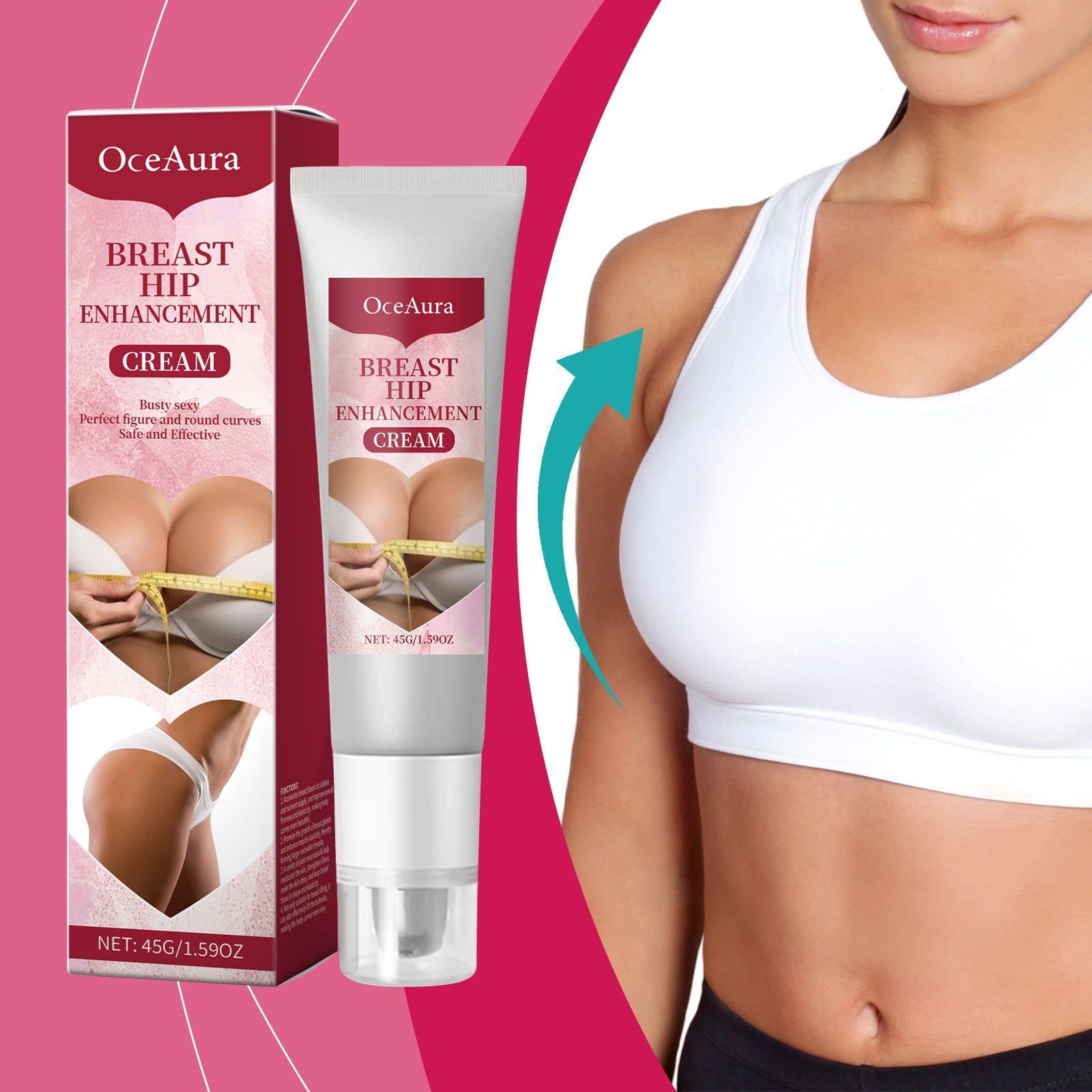 Chest Care Cream, Firming, Moisturizing, Lift, Feminine Charm, Anti-Aging ,45g