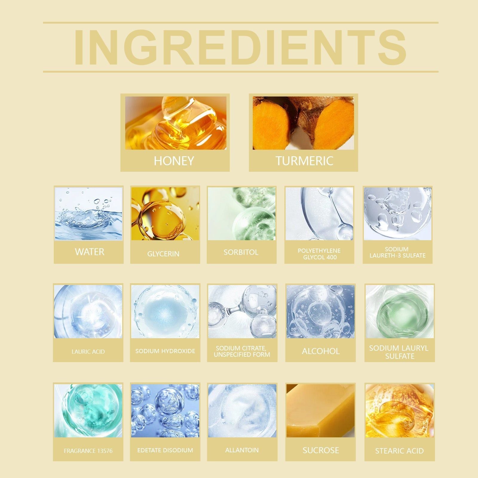 Bee Venom Turmeric Body Cleansing Soap, Natural Skin Nourishment, Refreshing Spa Experience ,100g
