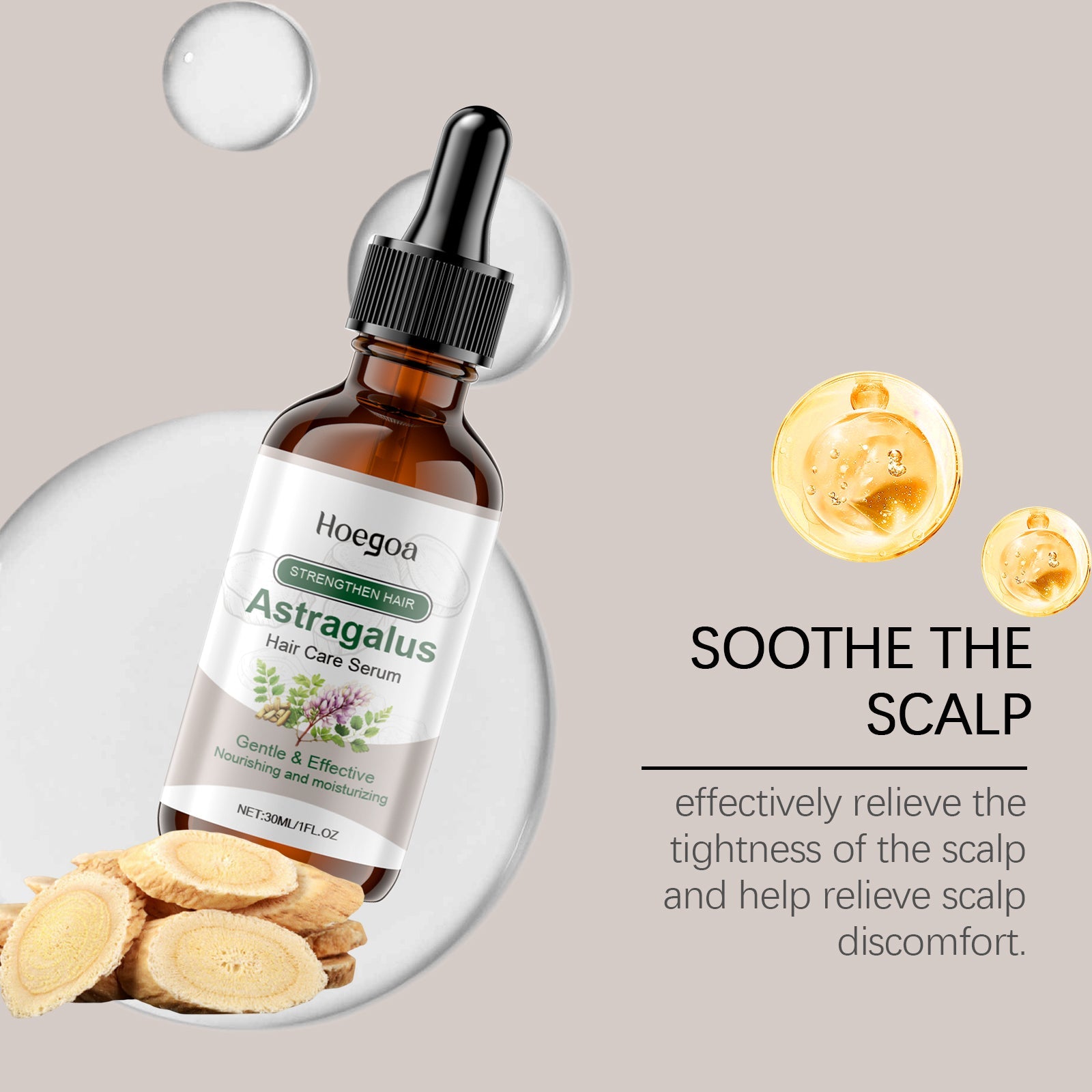 Boost Hair Growth Serum, Nourish Scalp, Strengthen Hair, Thicker Fuller Hair ,30ml