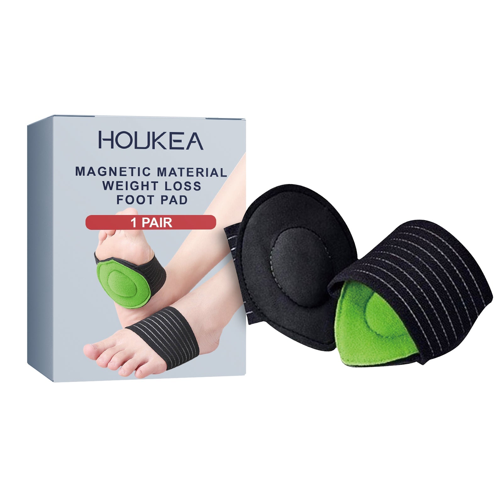 Relax Foot Muscles Magnetic Weight Loss Pad, Breathable Non-Slip Foot Care Solution ,1pair