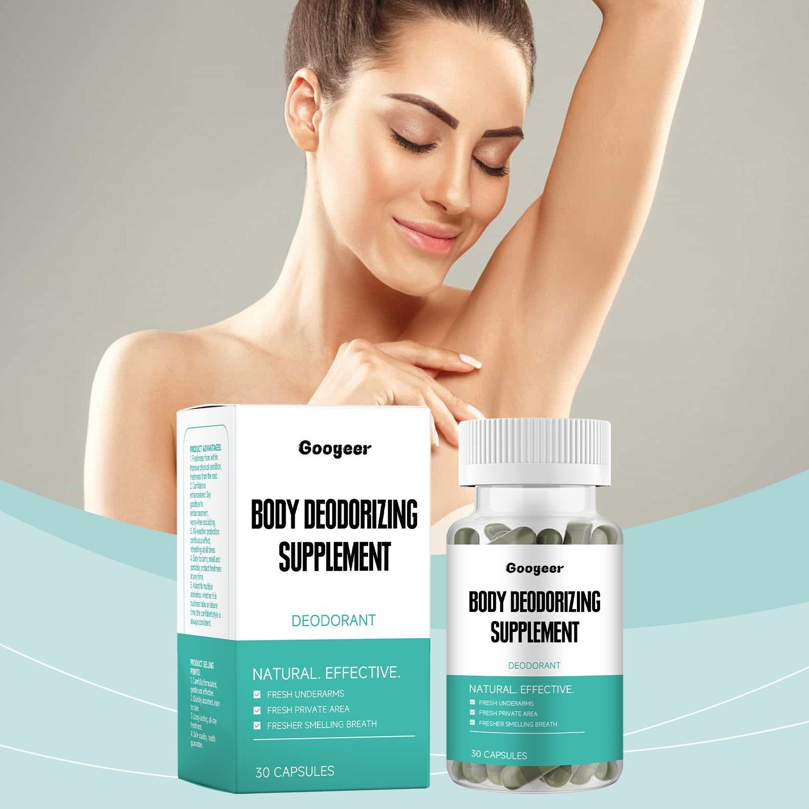 Body Care Deodorant Capsules, Boost Collagen, Freshen Skin, Stay Confident ,30capsules