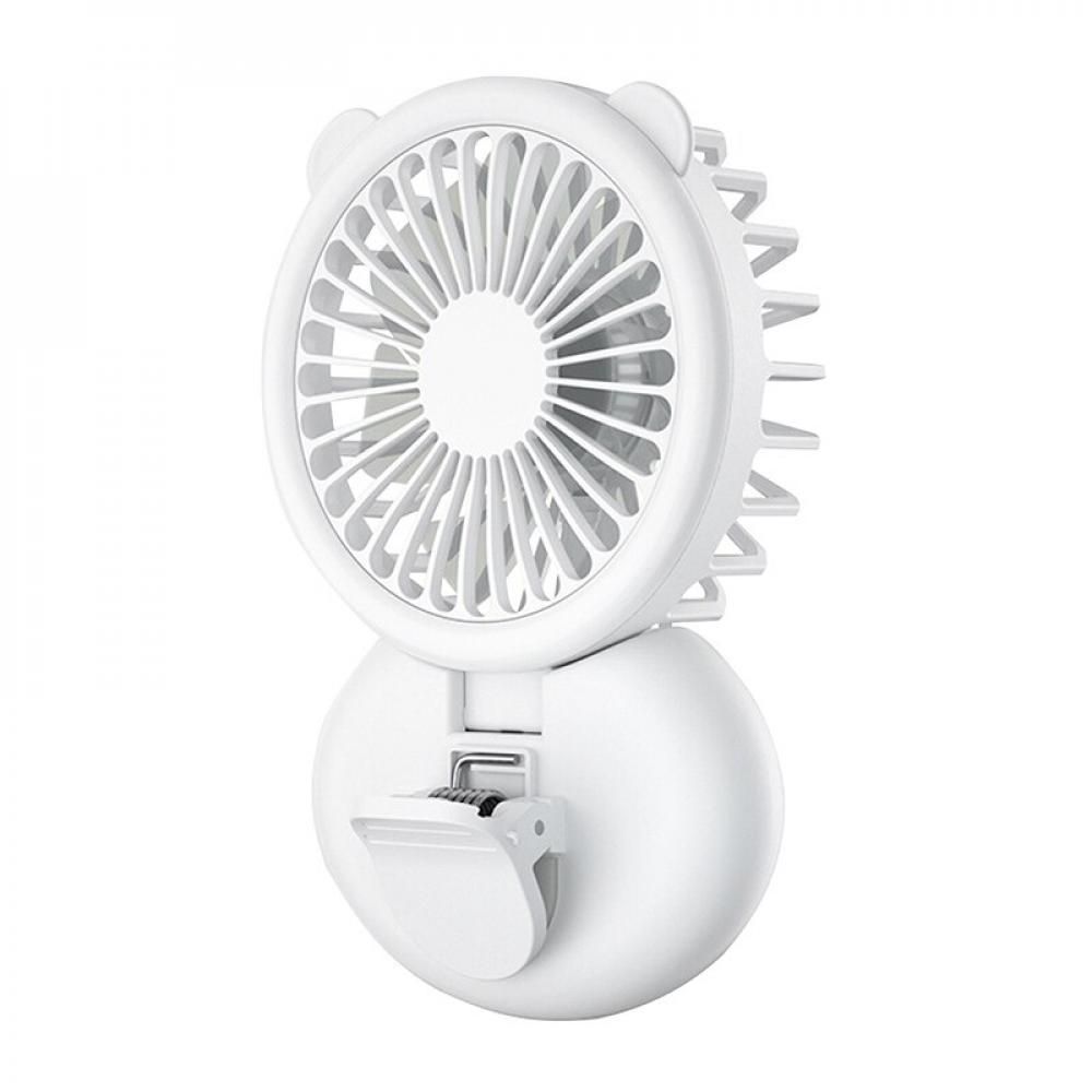 Mini Fan Portable Rechargeable Multifunction Fan Handheld Selfie Light