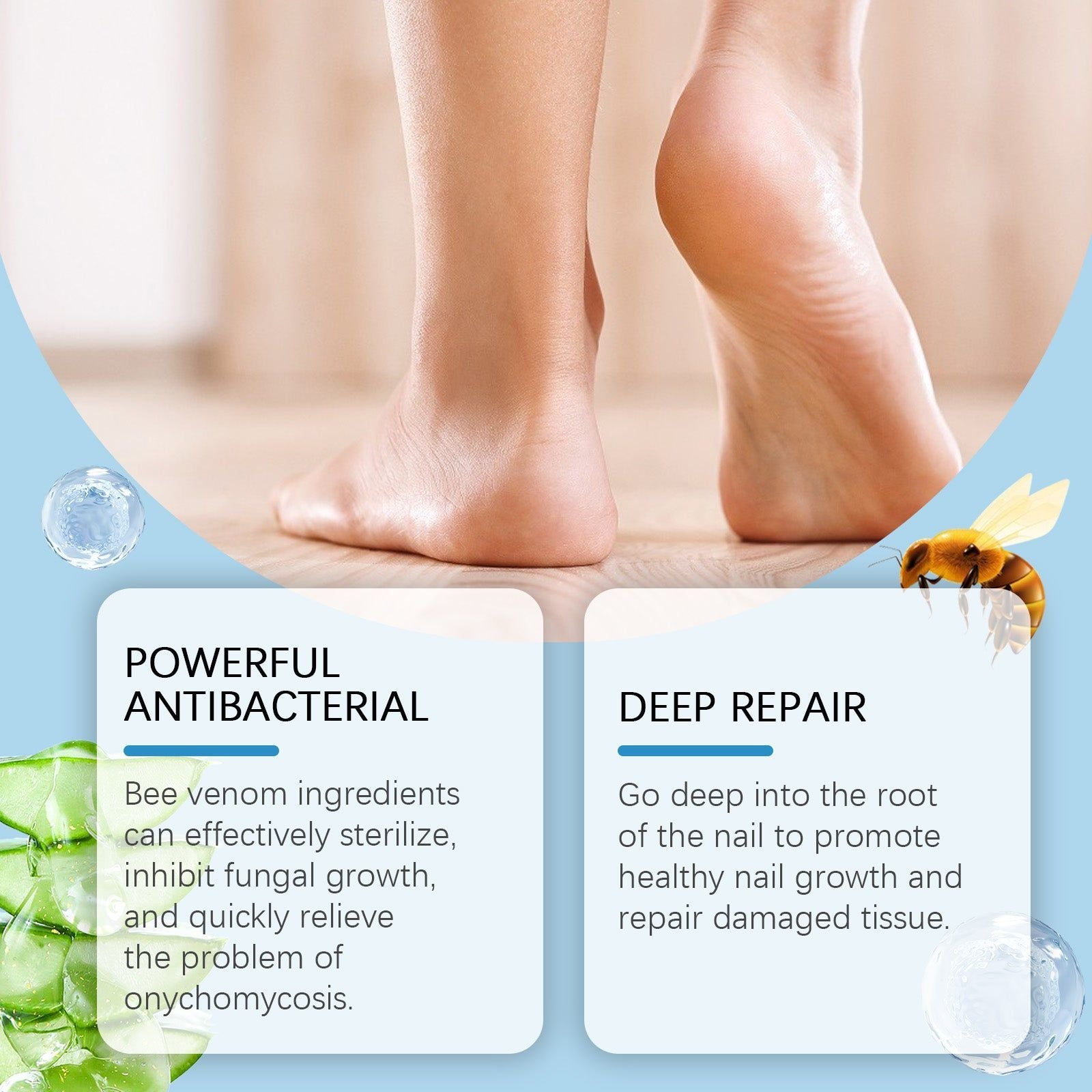 Bee Venom Nail Care Solution, Fungal & Bacterial Clean, Moisturize Nails ,30ml