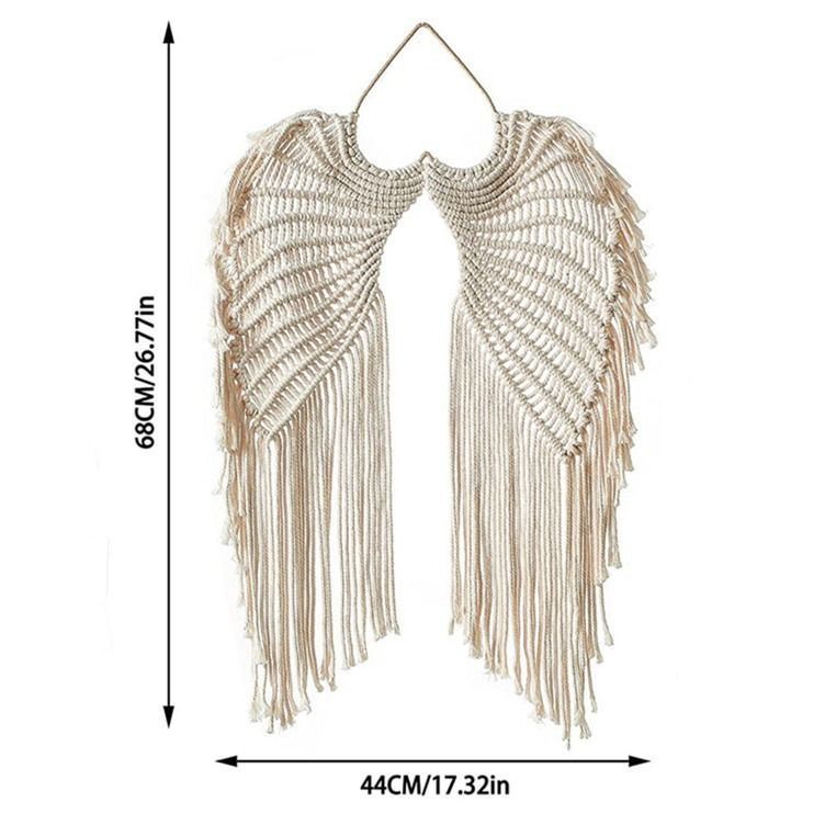 Bohemian Angel Wings Macrame Wall Hanging Woven Tapestry Bedroom Living Decor