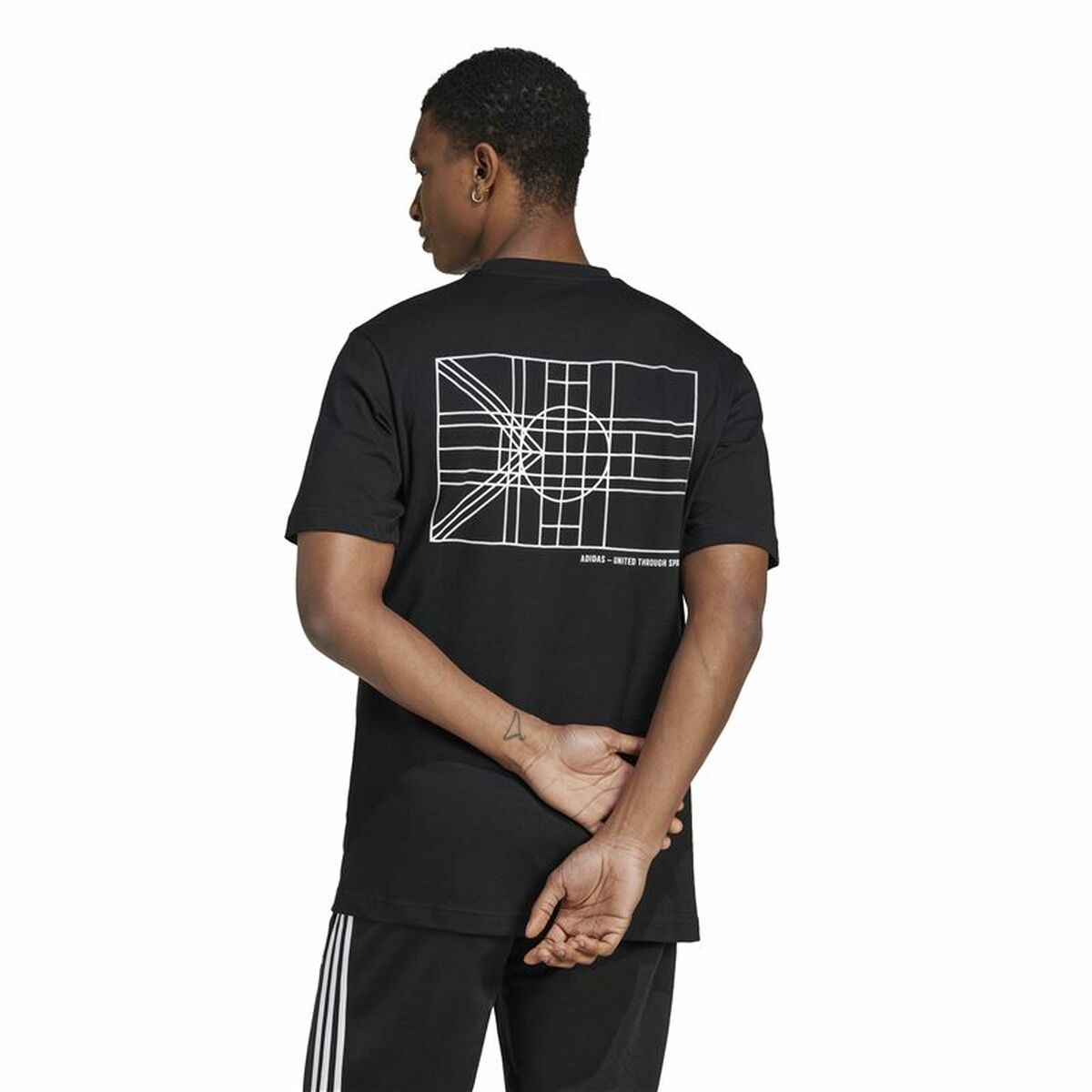 Men’s Short Sleeve T-Shirt Adidas House Of Tiro Nations Graphic Black