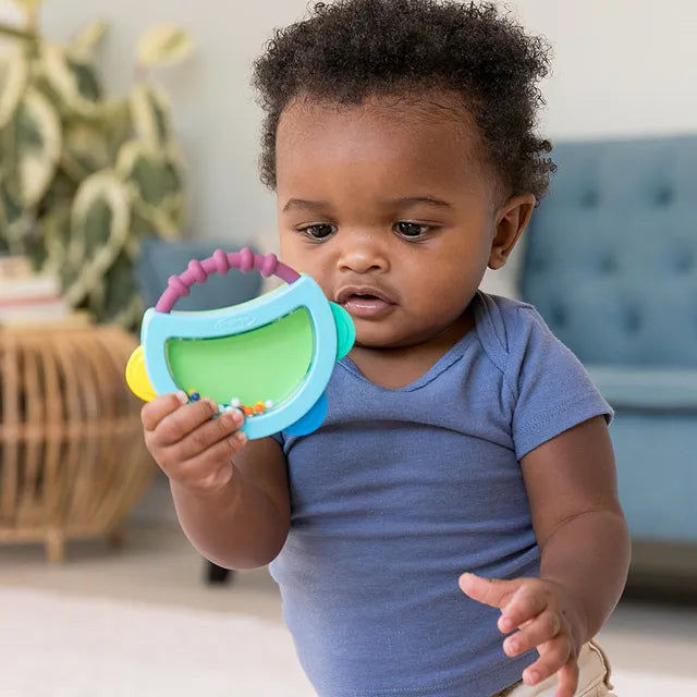 Infantino Baby's First Musical Tambourine - Sensory Teething Toy