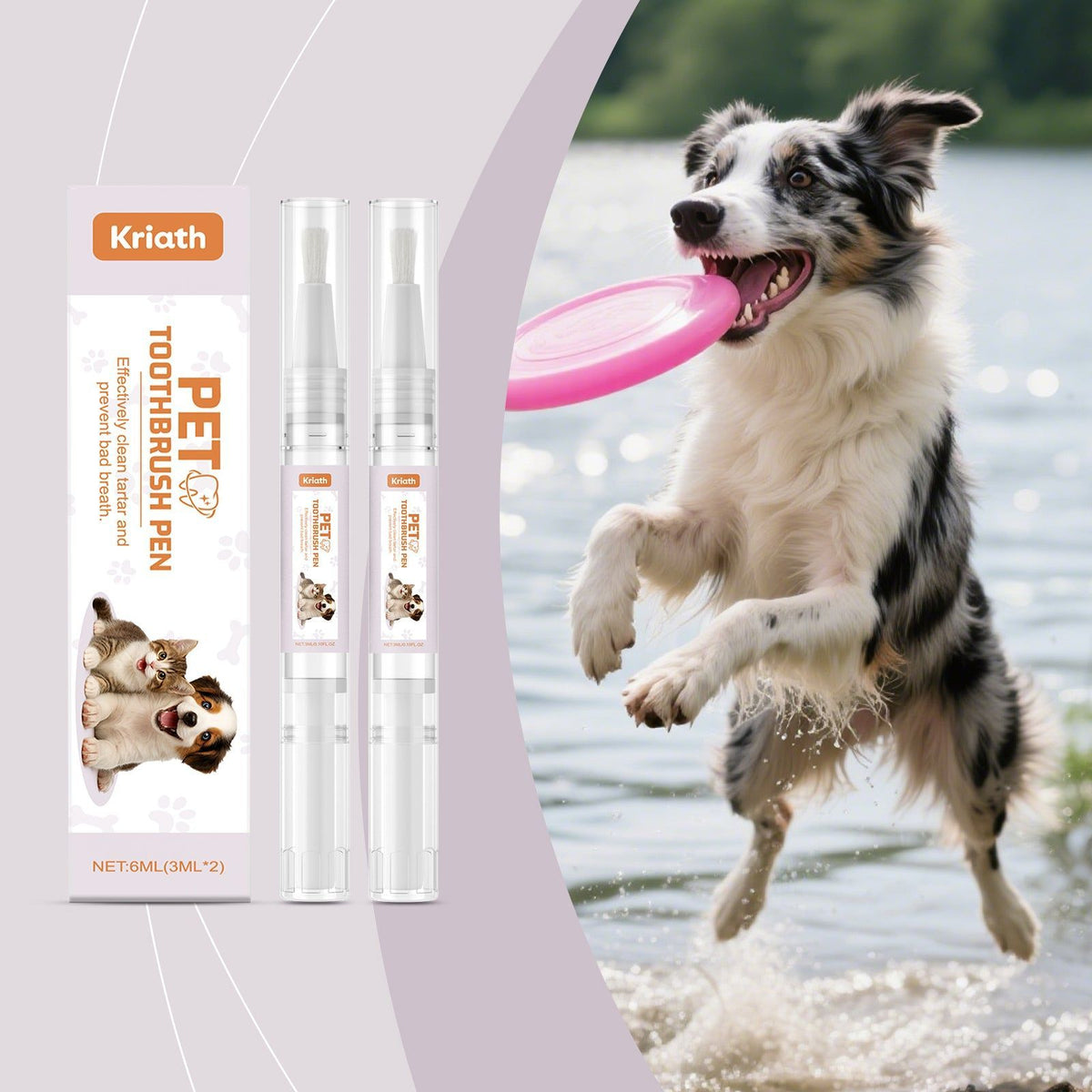 Pet Teeth Cleaning Pen, Gentle Oral Care for Pets, Fresh Breath, Tartar Control ,1 set