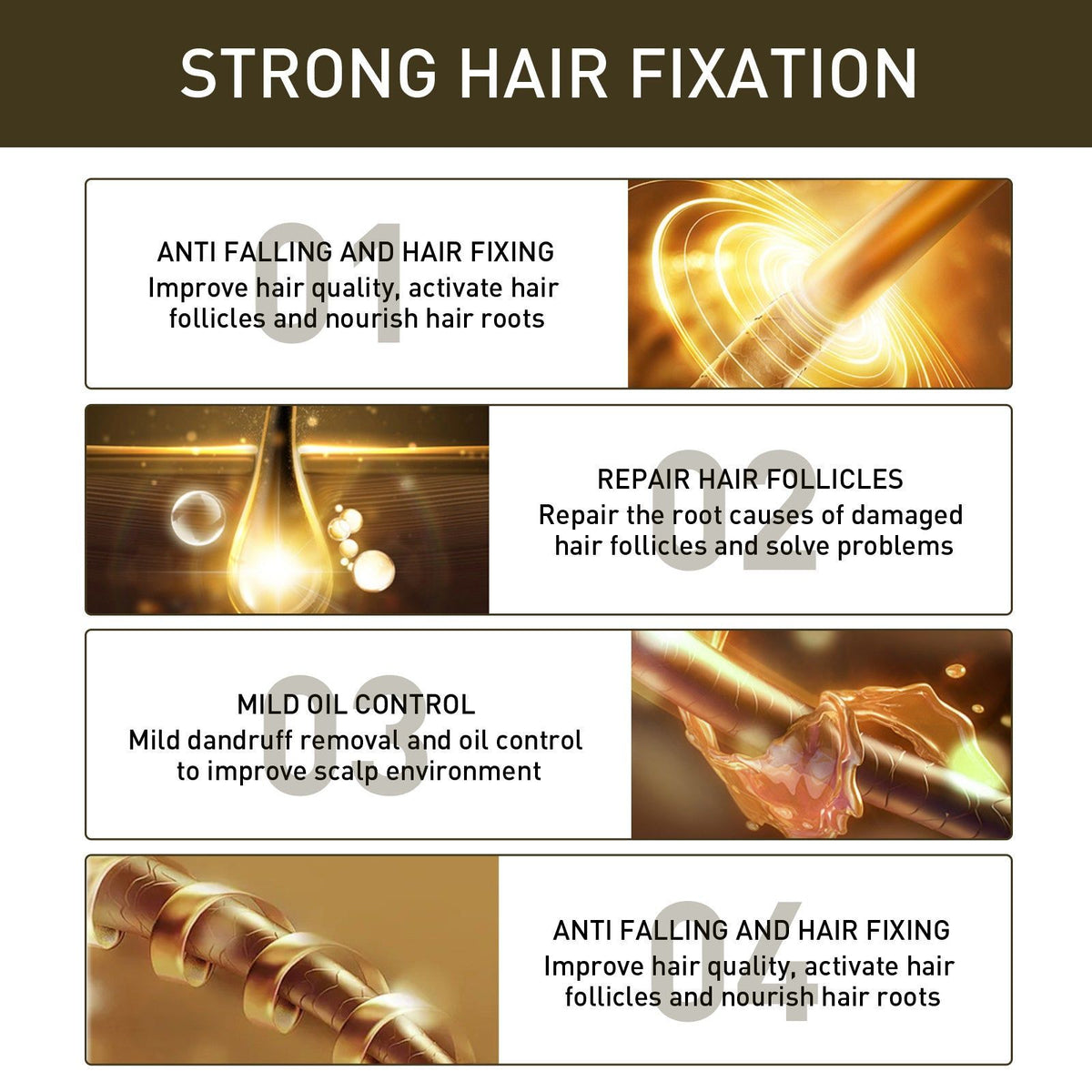 Revitalize Hair Care with Dense Oil, Nourishing Roots, Anti-Dandruff, Hair Growth ,50ml