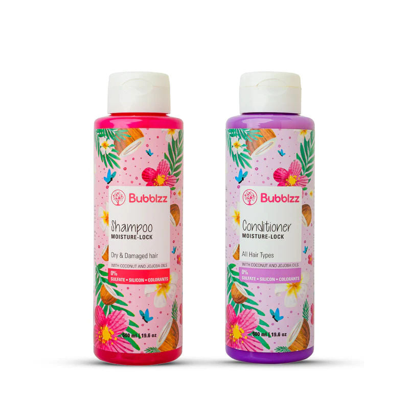 Moisture Lock Shampoo for Dry Hair &amp; Conditioner for all Hair Types Bundle ( 500ml )