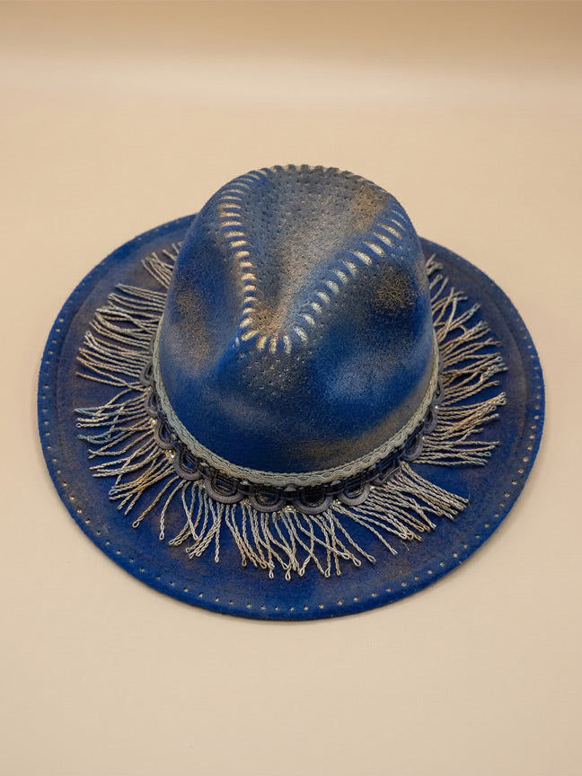 By Carmenzo indigo Crown Hat