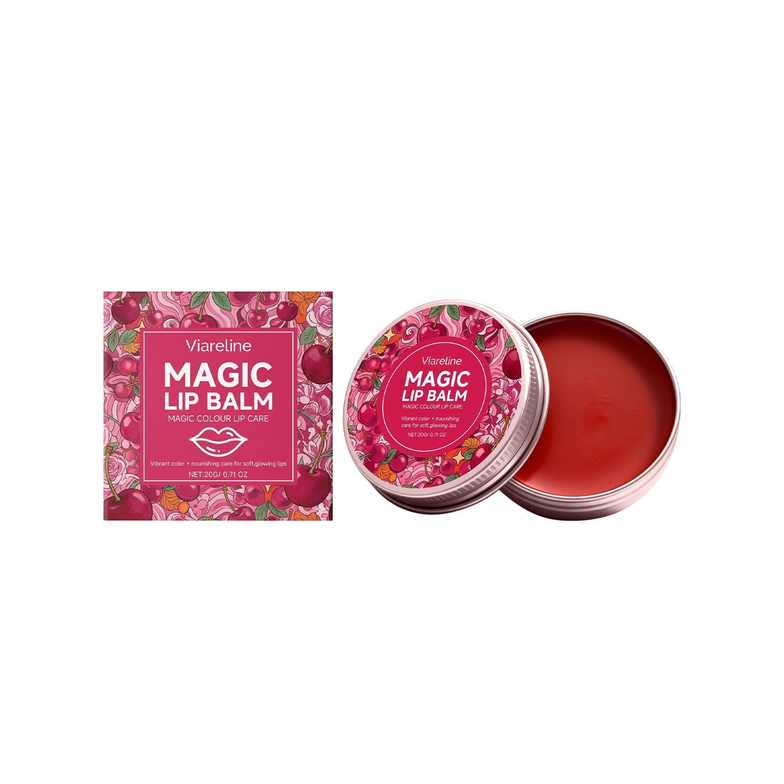 20g Cherry Lip Balm with Moisturizing and Natural Tint
