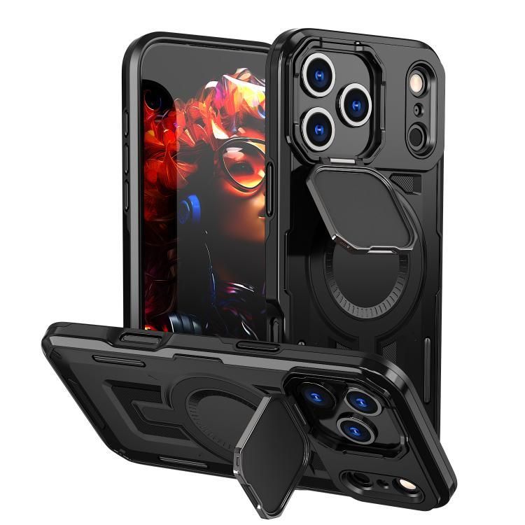For iPhone 18 Pro Max / iPhone 17 Pro Max Shield Frame Holder MagSafe Phone Case