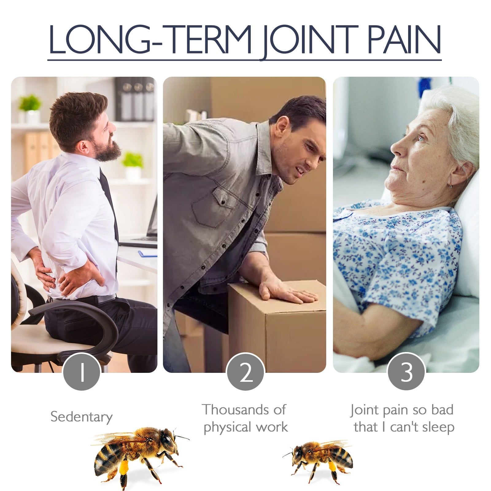 Bee Venom Joint Care Ointment, Relieves Pain, Inflammation, and Stiffness ,20g