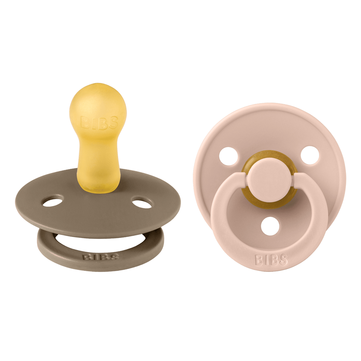 Bibs-Colour 2 Pack Latex Size2-Dark Oak/Blush