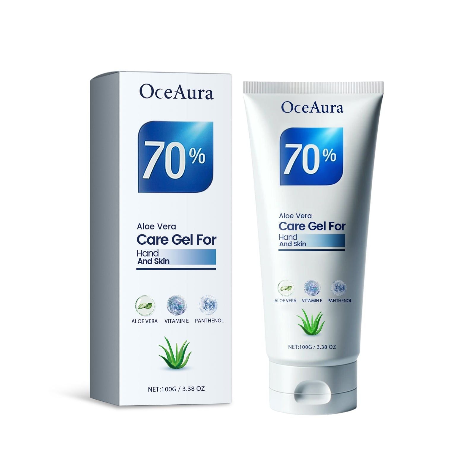 Aloe Vera Hand Care Gel, Hydrating Moisturizer for Dry Skin, Refreshing, Gentle, Daily Hand Hygiene ,100g