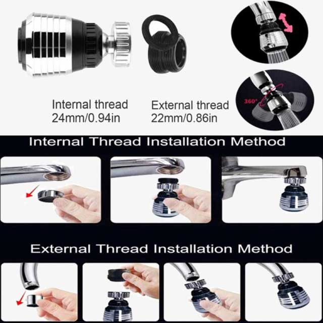 Bubbler High Pressure Faucet Extender - Water Saver for Increased Flow and Efficiency
