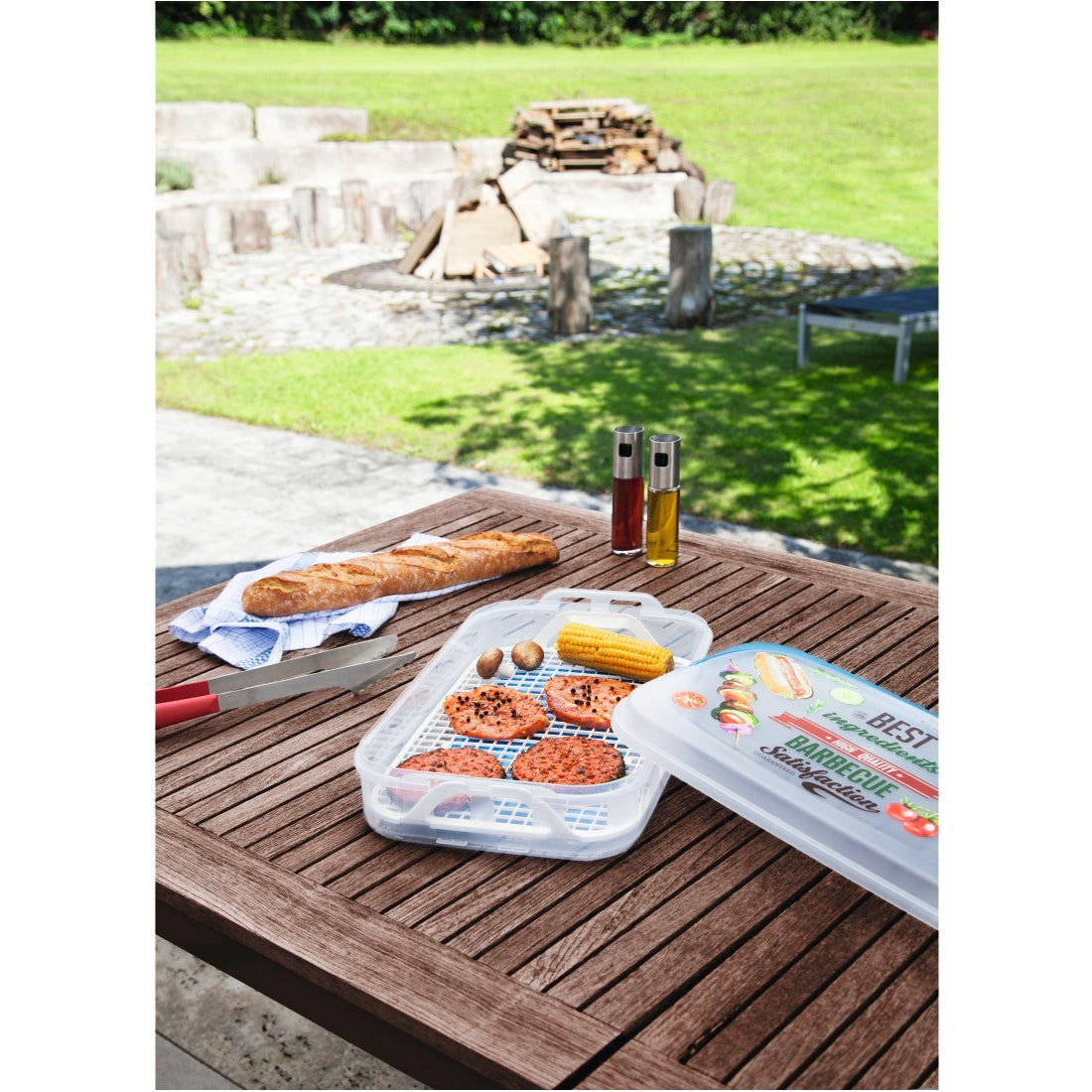 XAVAX 111496 BBQ Transport Box with cold packs, 43 x 27.5 x 11 cm