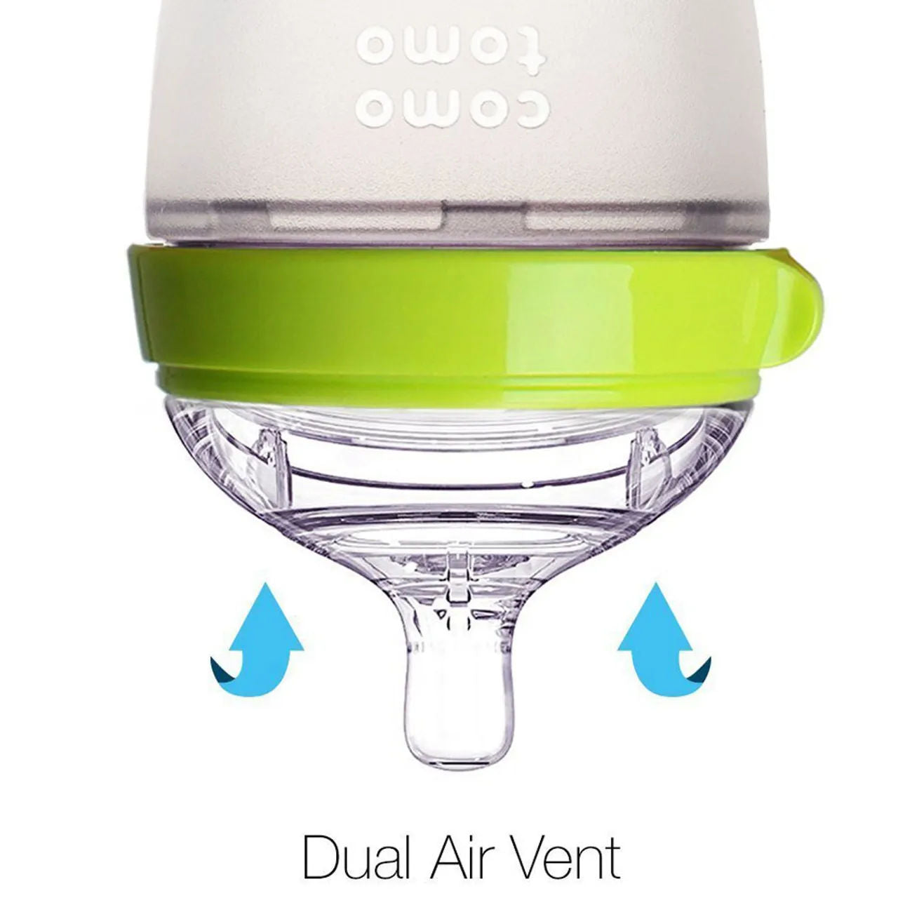 Comotomo - Natural Feel Baby Bottle Single Pack - Green - 250ml