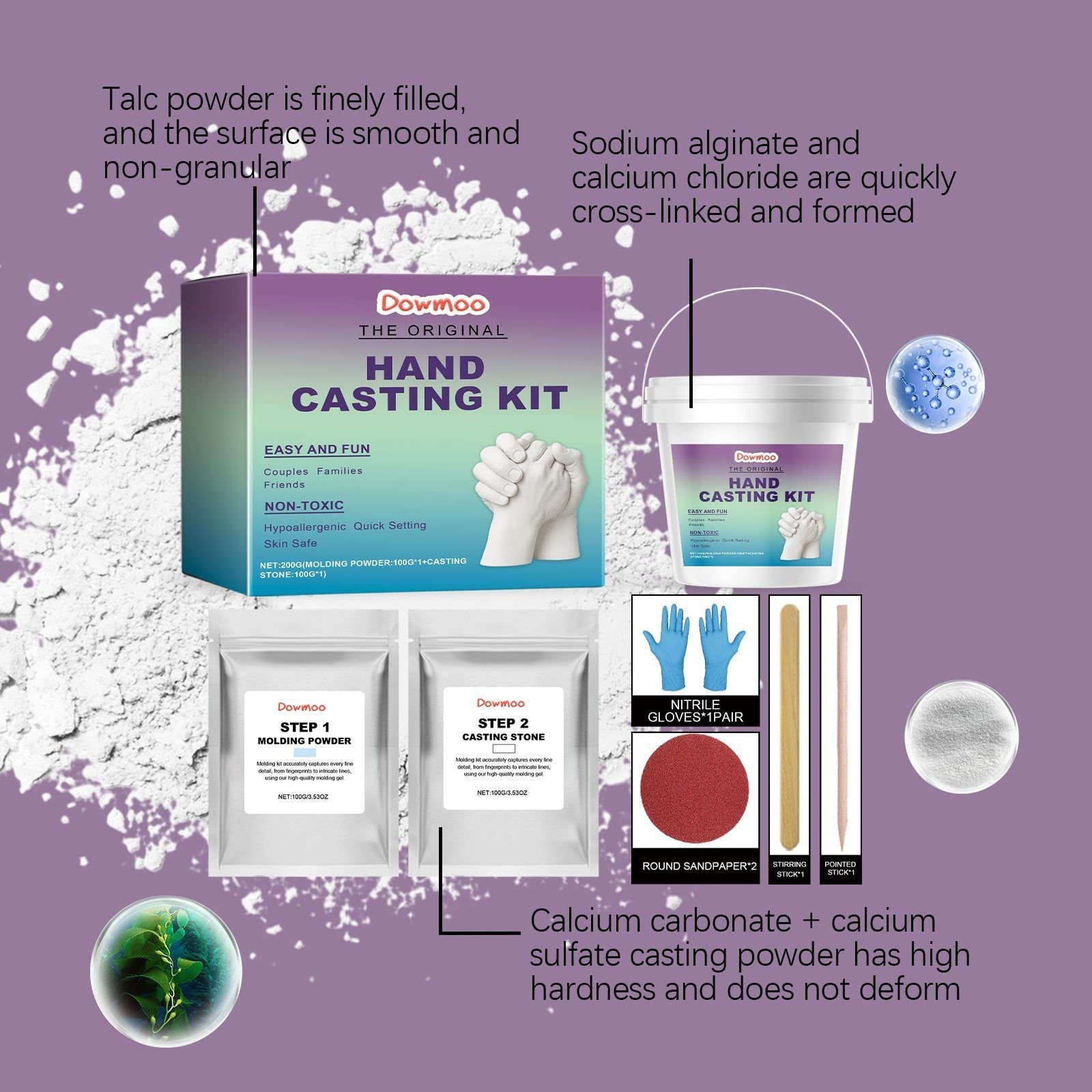 Create Stunning 3D Hand Models with DIY Hand Mask Powder Kit, Easy & Fun ,1set