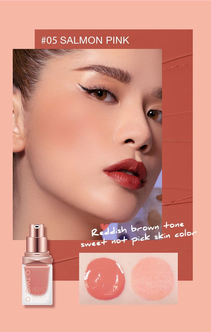 Liquid Blush Matte Silky Flowing Brighten Skin Colour Cheek Blush Face Makeup