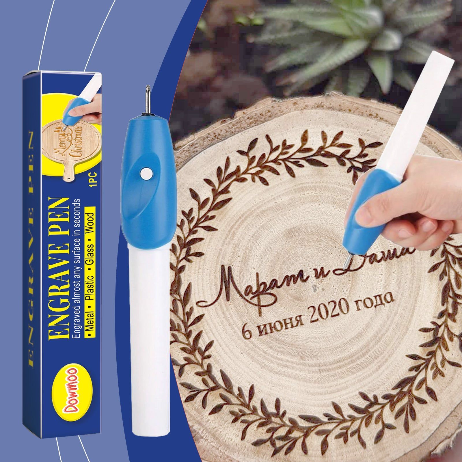 Christmas Engraving Pen, DIY Electric Lettering Tool, Durable Stainless Steel, Creative Pattern Maker ,1pcs